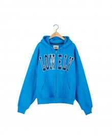 LONELY/LOVELY FLUFF HOODIE ZIP-UP BLUE