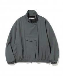 flap wind breaker jacket grey