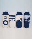 알엔오티(RNOT) [3set] Emotion Stripe Fake Socks