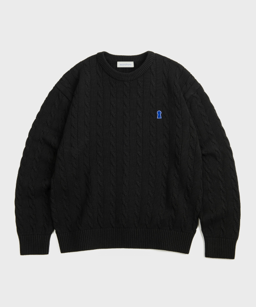 Heavyweight cable crewneck sweater sale