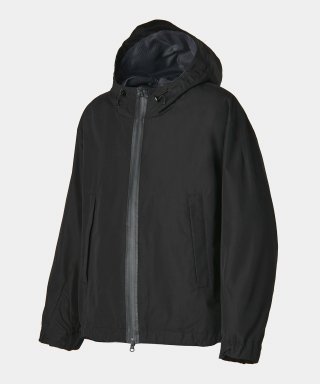 Windbreaker Hoodie Jacket [WET BLACK 