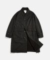 Wide Single Trench Coat Black