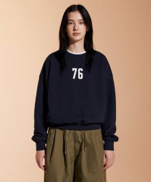 vtg 76 patch sweatshirts(womens) navy