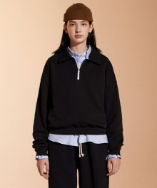 half zip up sweatshirts(womens) black