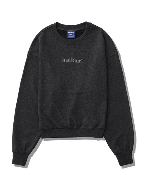 Logo Crop Sweatshirt Charcoal