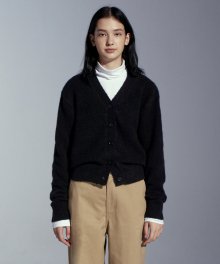 v-neck knit cardigan(womens) black