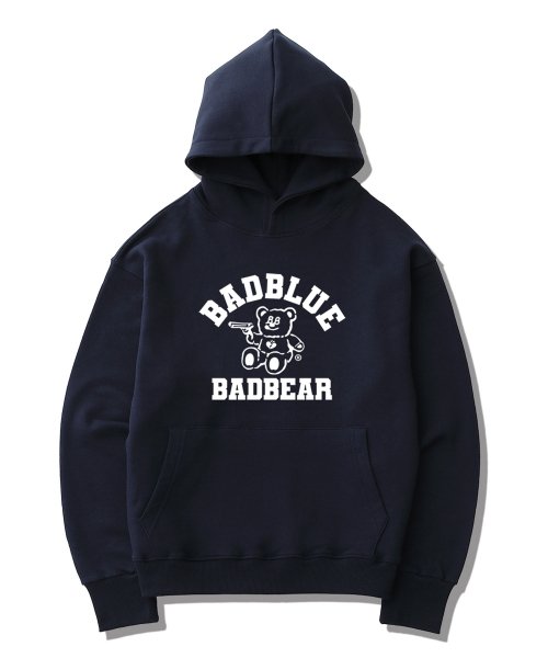 MUSINSA | BADBLUE College Hoodie Navy