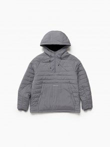 Mixed hood anorak down jumper_Light grey