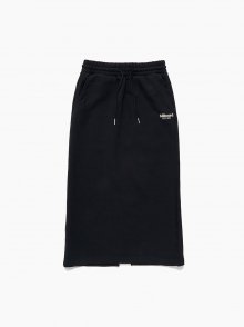 Cotton training midi skirt_Black