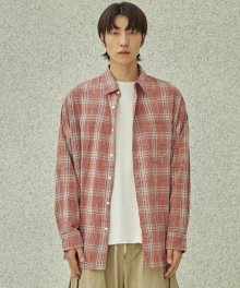 ALL WEATHER OVER SILHOUETTE SHIRTS (PINK CHECK)