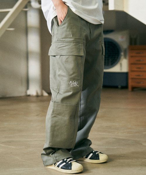 네스티킥(NASTYKICK) [NSTK] Logo Point Cargo Pants (Khaki)_