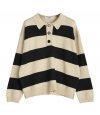 Rugby Striped Knit BLACK