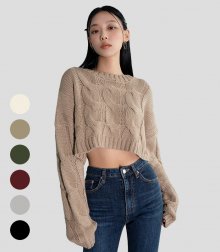 Twisted cropped knit - 6COL