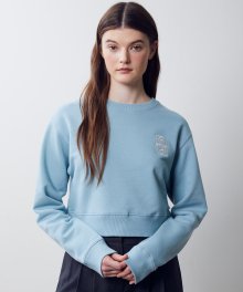 Classic Symbol Crop Sweatshirt [GRAYISH BLUE]