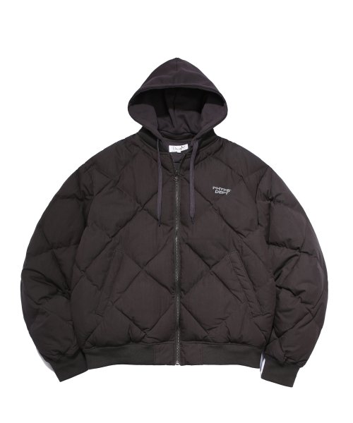 MUSINSA | PHYPS PHYPS® 2WAY HOODED QUILTING MA-1 JACKET CHARCOAL