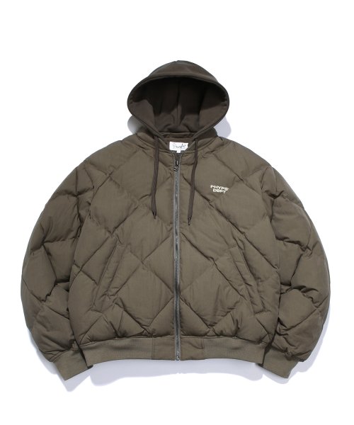 MUSINSA | PHYPS PHYPS® 2WAY HOODED QUILTING MA-1 JACKET KHAKI