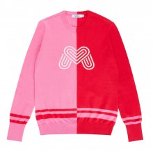 Half&Half Color Reversal Pullover_Pink