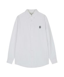 EMBROIDERY OXFORD SHIRT white