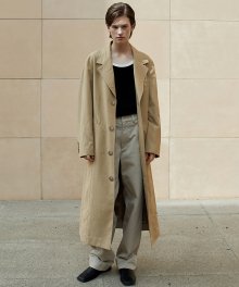 W SINGLE TRENCH COAT beige