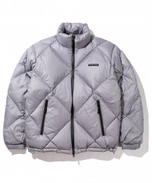 Quilted Duck Down Jacket (Gray)