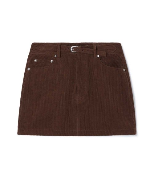 Dark brown outlet corduroy skirt