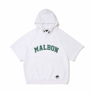 말본 골프(MALBON GOLF) 스크립트 반팔 후디 WHITE (UNISEX) 상품 이미지