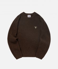 CLOVER OVERSIZE WOOL KNIT-M/BROWN