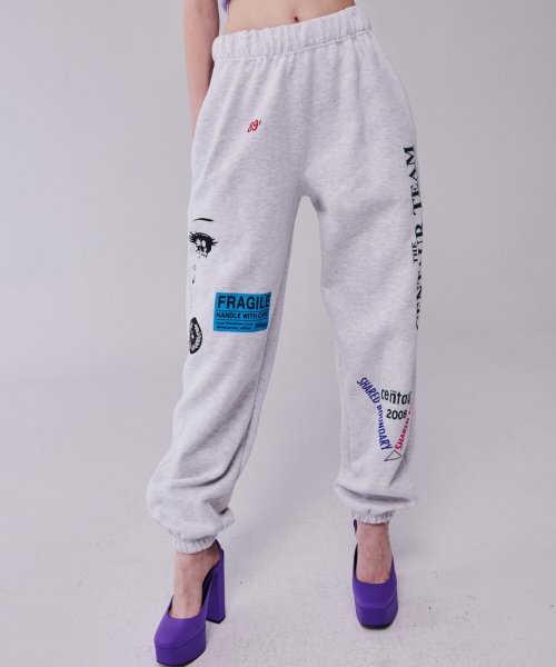 MUSINSA | CENTAUR.KR SWEATPANTS MULTI PRINT_GRAY 