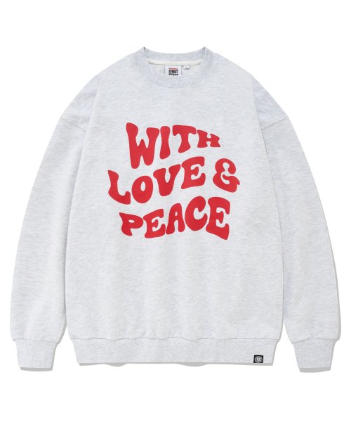 MUSINSA | VISION STREETWEAR VSW Love & Peace Crewneck Light Gray