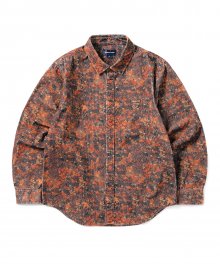 Corduroy Floral Shirt Rust