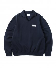 (FW22) Open Collar Sweatshirt Navy