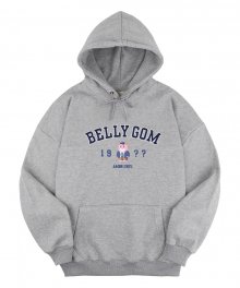 [벨리곰 콜라보] Belly School 남여공용 오버핏 기모 후드 티셔츠 BMM206 (멜란지)