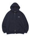 (24SS) [ONEMILE WEAR] SMALL ARCH LOGO HOODIE ZIP UP NAVY