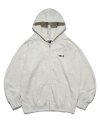 (24SS) [ONEMILE WEAR] SMALL ARCH LOGO HOODIE ZIP UP OATMEAL