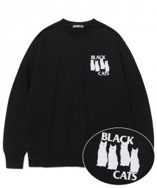 BLACK CAT CREWNECK [BLACK]