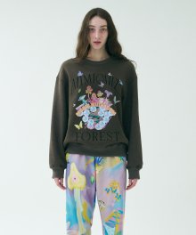 MAGIC FOREST SWEAT SHIRTS/BROWN