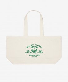 TENNIS GRAPHIC TOTE BAG - IVORY