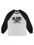 UNISEX BLANC로고 라글란 롱 슬리브 블랙(FCC3TS473M)