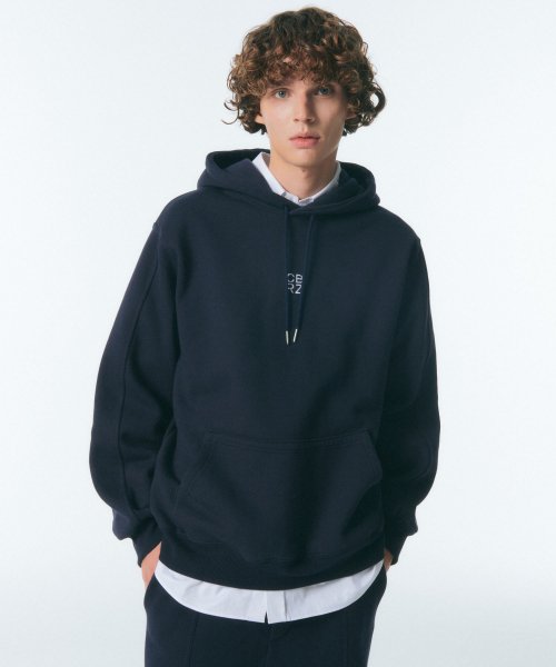 시티브리즈(CITY BREEZE) [22CW] 로고 포인트 오버핏 기모 후드 스웻셔츠_NAVY - 53,550 | 무신사 스토어