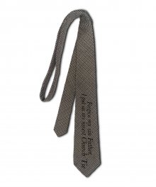 Lettering Church Tie Sage Check