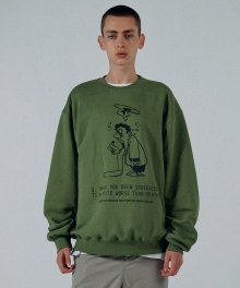 Question Sweatshirt Olive Green