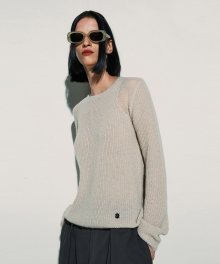 ALPACA FITTED KNIT TOP [IVORY]