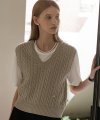 Monica knit vest_Khaki