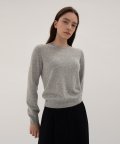 Essential Wool Round Knit - Melange grey
