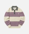 CLOVER RUGBY KNIT-IVORY/LAVENDER