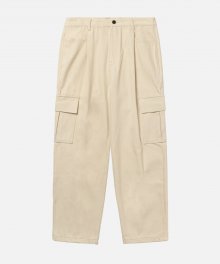 CARGO WIDE PANTS-CREAM