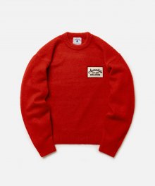 PATCH DOODLE KNIT-RED