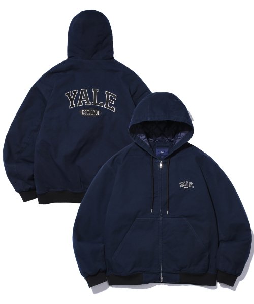 MUSINSA公式 | YALE CANVAS DENIM QUILTED JACKET NAVY