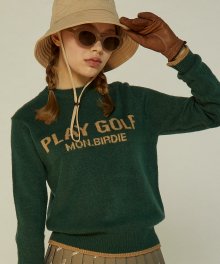 [판매종료] Play Golf Sweater 레터링 골프 스웨터 D.GREEN