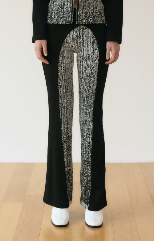 JACQUARD LOW RIZE BANDING PANTS_ SEMI BOOTS CUT